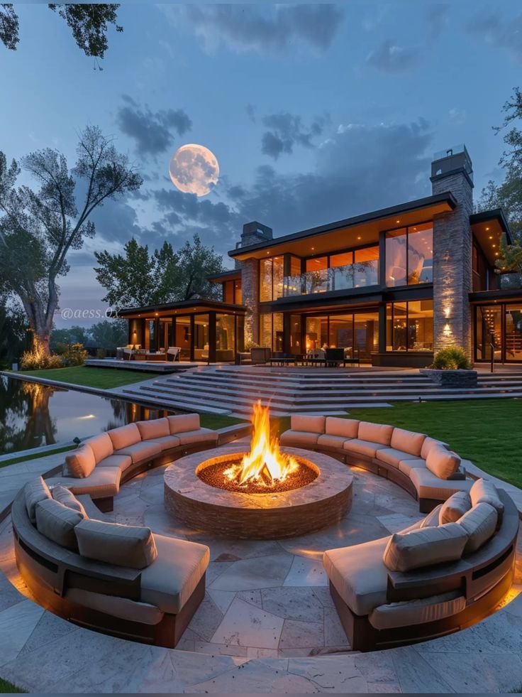 Large fiber stoves and fireplaces